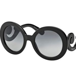 Prada Minimal Baroque Black/Grey Gradient Sunglasses in Good Condition.
